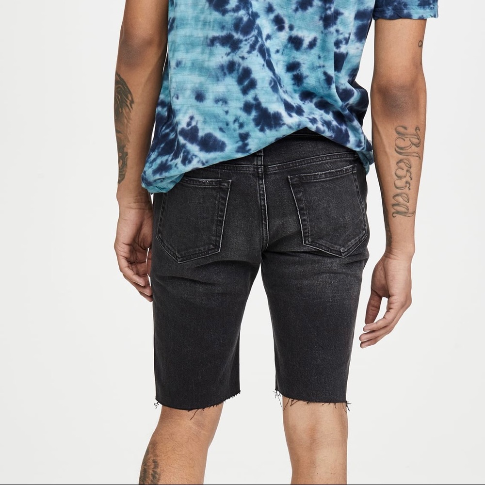 NEW FRAME BLACK DISTRESSED CUT-OFF SHORTS - Picture 4 of 6